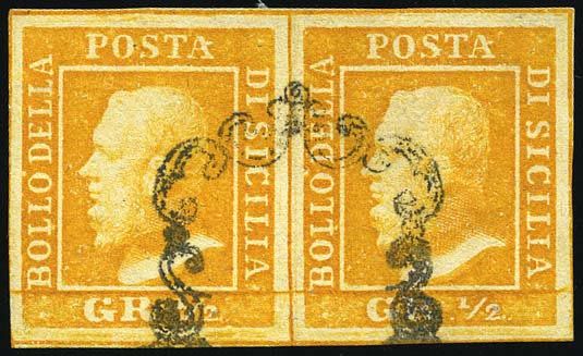 Yvert et Tellier ITALIE SICILE N°18 Paire Oblitéré