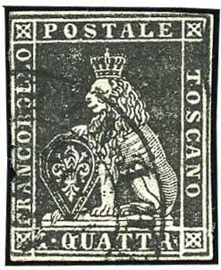 Yvert et Tellier ITALIE TOSCANE N°1 Individuel Oblitéré