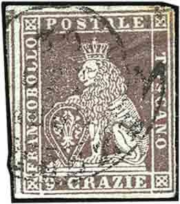 Yvert et Tellier ITALIE TOSCANE N°8a Individuel Oblitéré