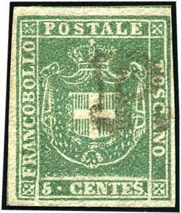 Yvert et Tellier ITALIE TOSCANE N°18+ 18a Individuel Oblitéré