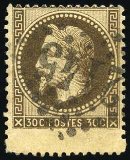 Yvert et Tellier Empire Lauré 1863 1870 N°30 Individuel Oblitéré