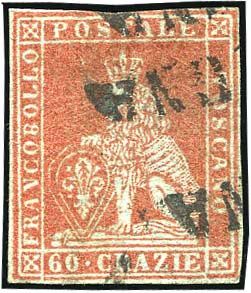 Yvert et Tellier ITALIE TOSCANE N°9 Individuel Oblitéré