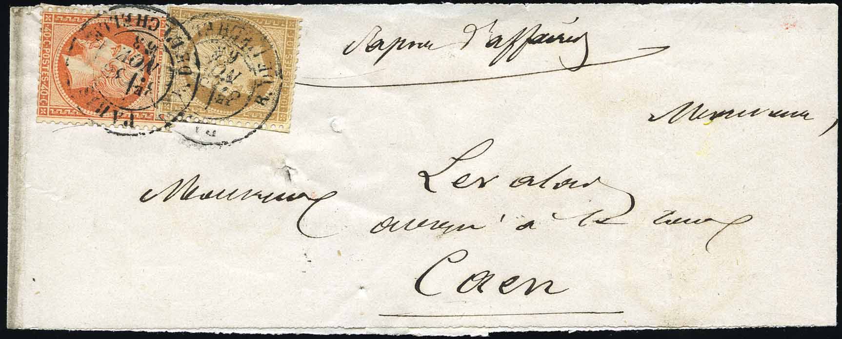 Yvert et Tellier Empire dentelé 1862 N°21 + 23 Individuel Oblitéré