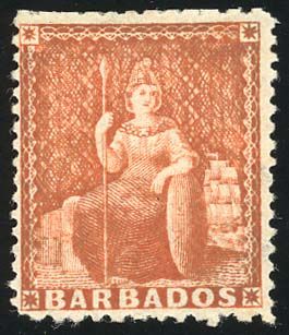 Stanley Gibbons BARBADOS N°59 Individuel Neuf avec gomme
