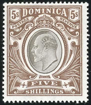 Stanley Gibbons DOMINICA N°27 / 36 Individuel Neuf avec gomme