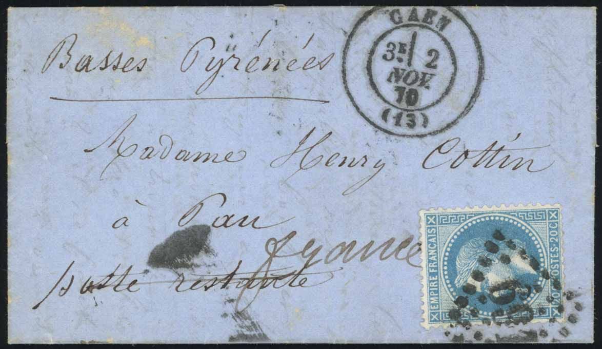 Yvert et Tellier Ballons Montés 1870 N°29 Individuel Oblitéré