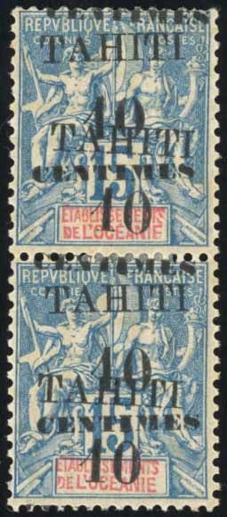 Yvert et Tellier TAHITI N°33 Paire Neuf avec gomme