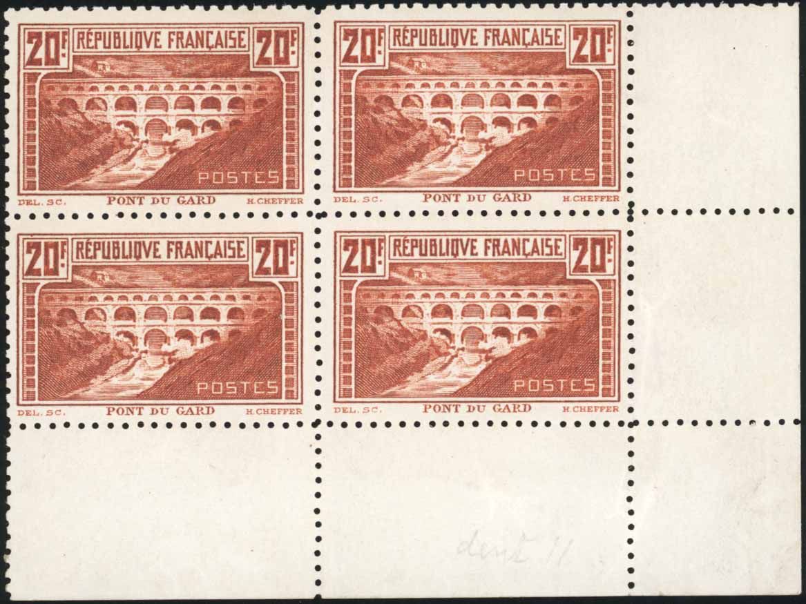 Yvert et Tellier France moderne N°262B Bloc de 4 Neuf avec gomme intacte