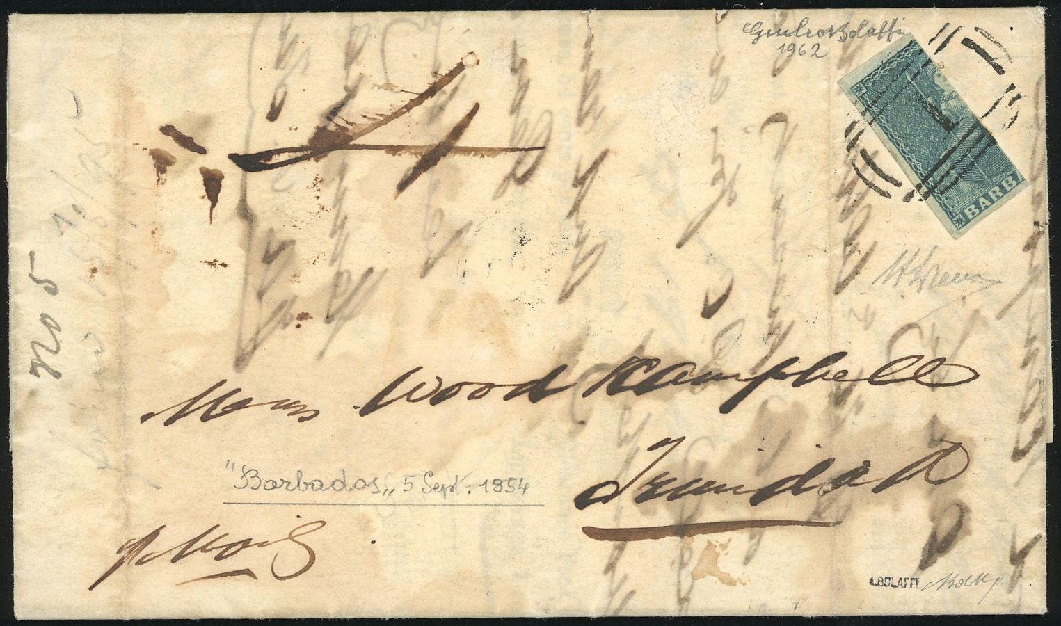 Stanley Gibbons BARBADOS N°4ab Individuel Oblitéré