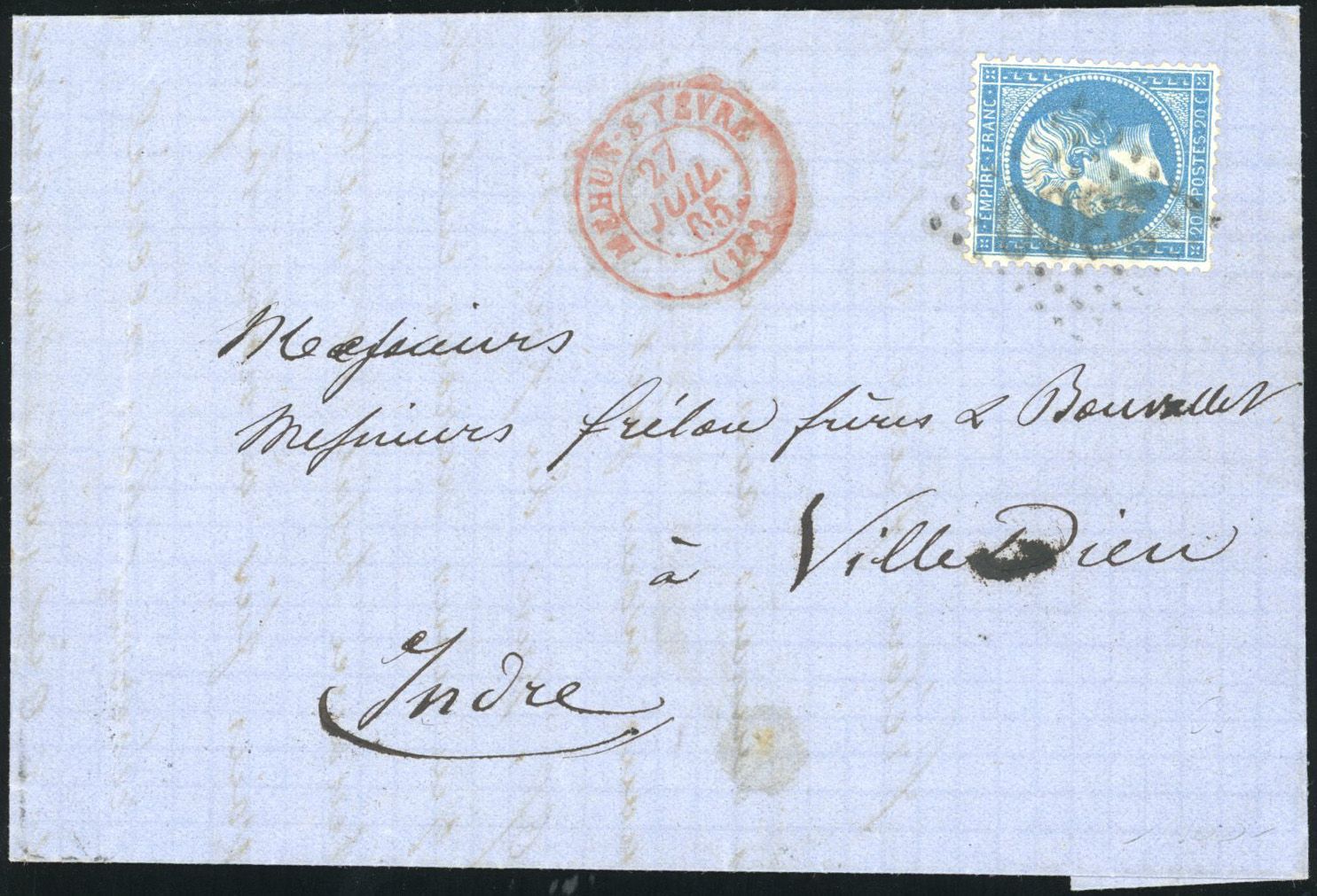 Yvert et Tellier Empire dentelé 1862 N°22 Individuel Oblitéré