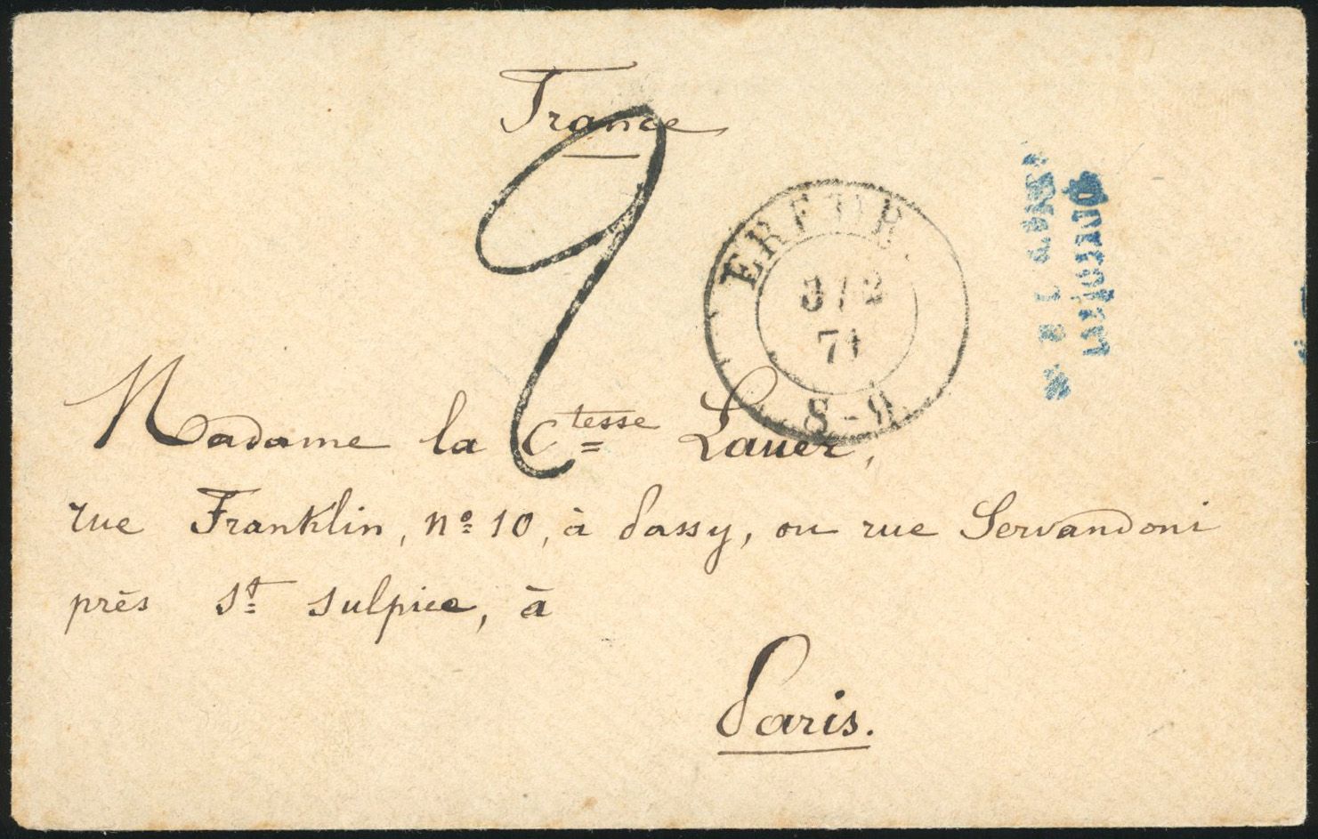Yvert et Tellier Tentative d'entrée dans Paris N°0 Individuel Oblitéré