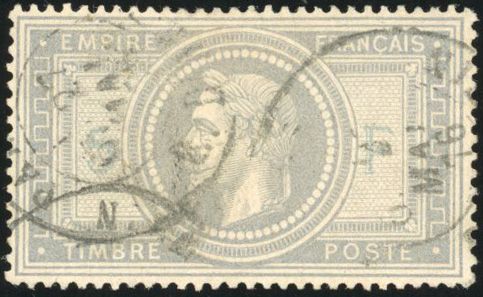 Yvert et Tellier Empire Lauré 1863 1870 N°33 Individuel Oblitéré