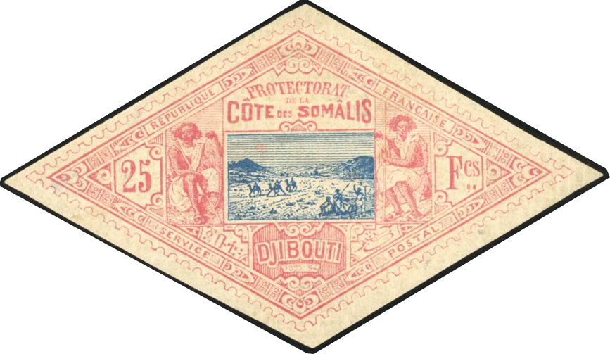 Yvert et Tellier COTE DES SOMALIS N°20 Individuel Neuf avec gomme