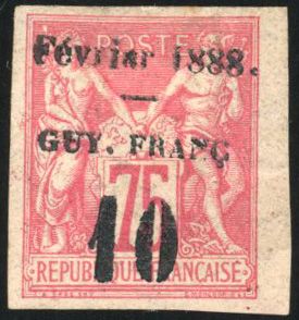 Yvert et Tellier GUYANE N°3 + 4 + 6 Individuel Neuf avec gomme