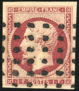Yvert et Tellier Empire non dentelé 1853 1860 N°18 Individuel Oblitéré