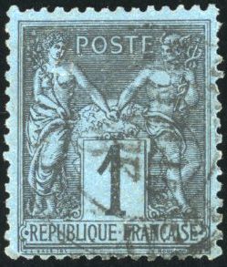Yvert et Tellier Groupe allégorique 1876 1900 N°84 Individuel Oblitéré