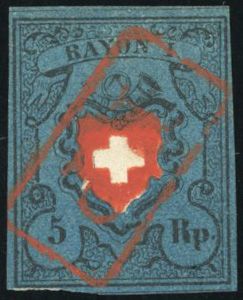 Zumstein SUISSE N°15/ II.1.01 Individuel Oblitéré