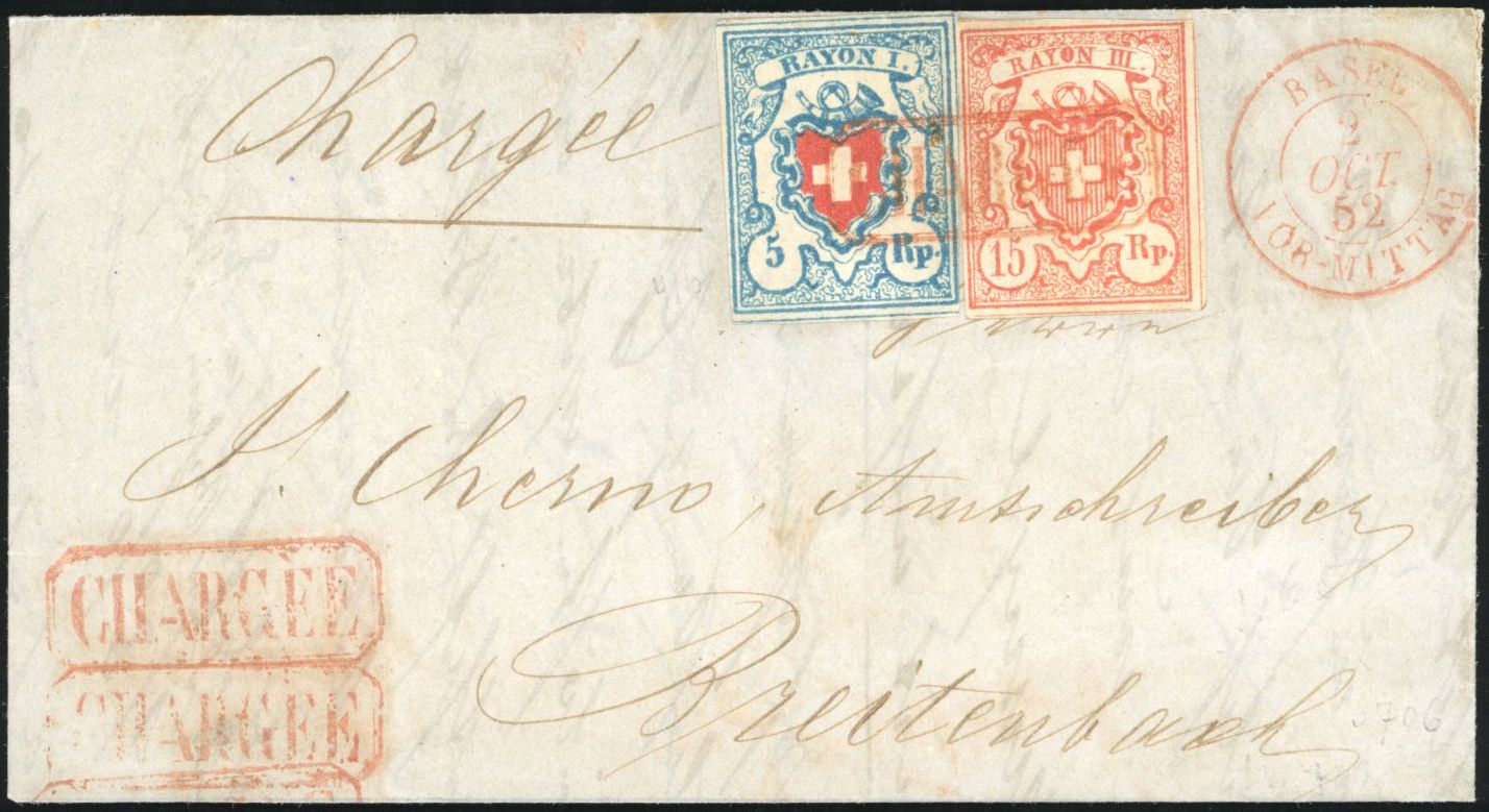 Zumstein SUISSE N°17II + 20 Individuel Oblitéré