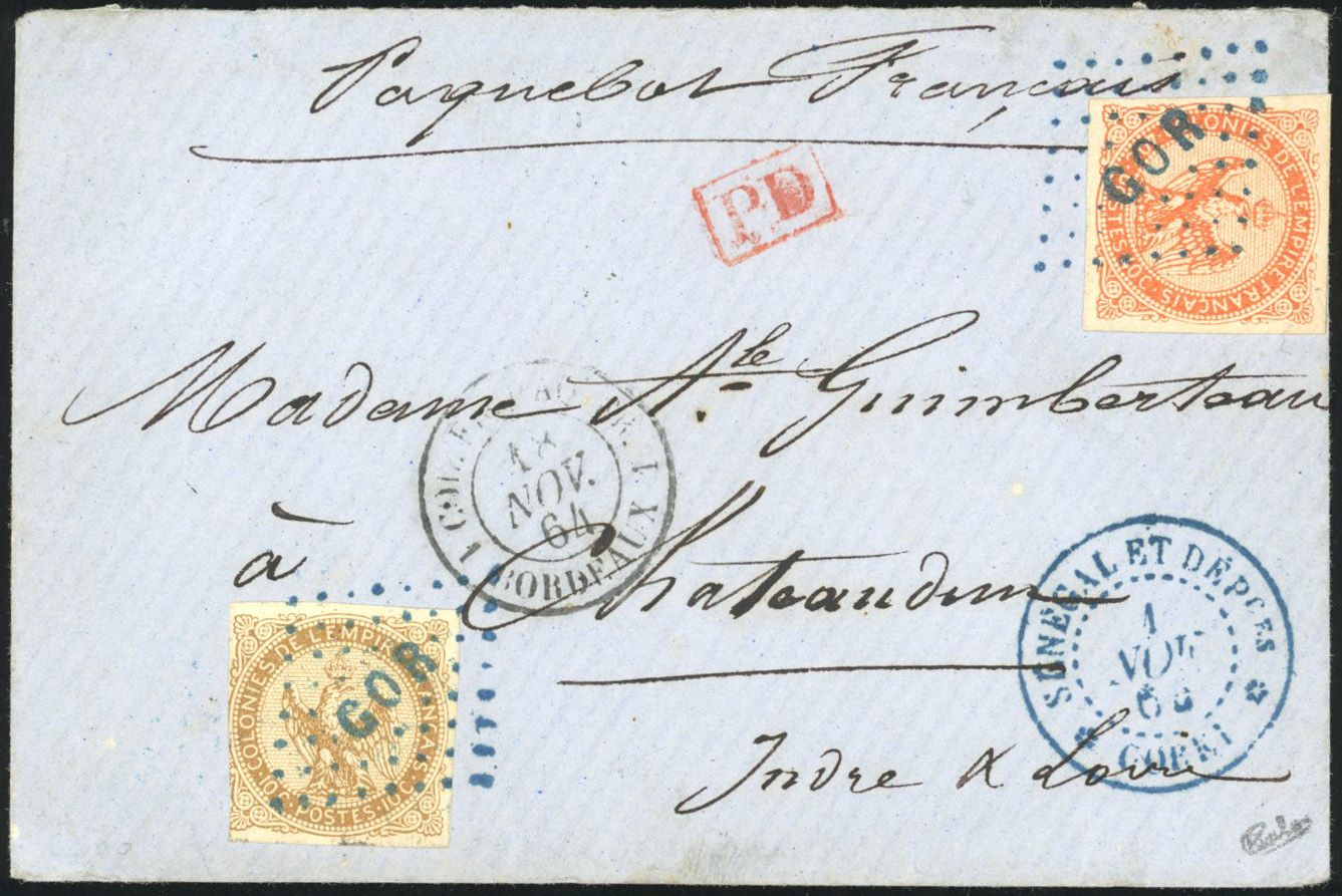 Yvert et Tellier COLONIES GENERALES N°3 + 4 Individuel Oblitéré
