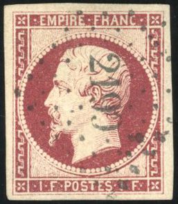 Yvert et Tellier Empire non dentelé 1853 1860 N°18a Individuel Oblitéré