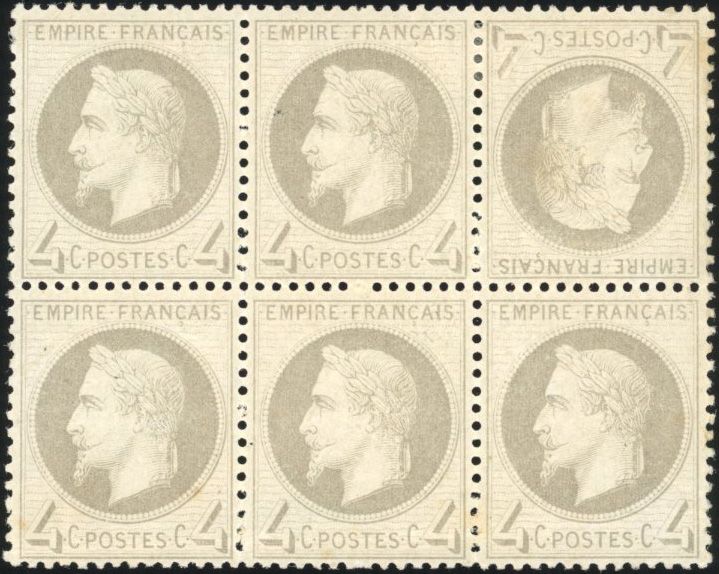 Yvert et Tellier Empire Lauré 1863 1870 N°27B Multiple Neuf avec gomme