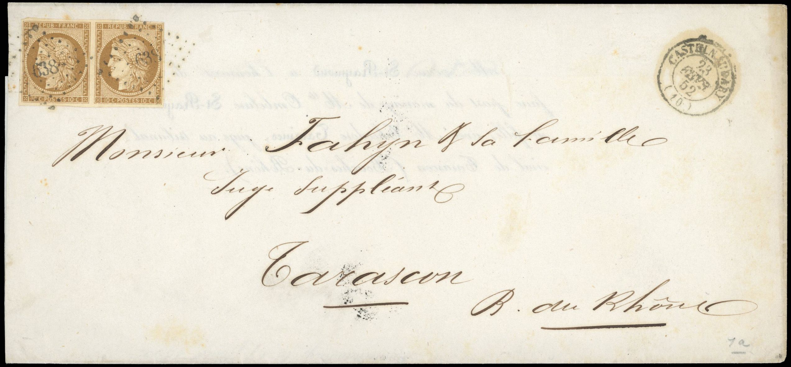 Yvert et Tellier Cérès 1849 1850 N°1a Individuel Oblitéré