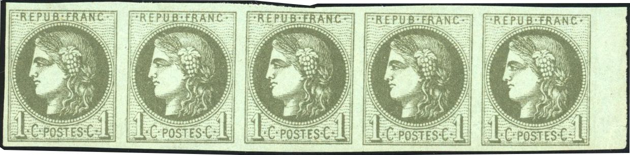 Yvert et Tellier Emission de Bordeaux 1870 1871 N°39A Individuel Neuf avec gomme intacte
