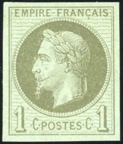 Yvert et Tellier Empire Lauré 1863 1870 N°25c Individuel Neuf avec gomme