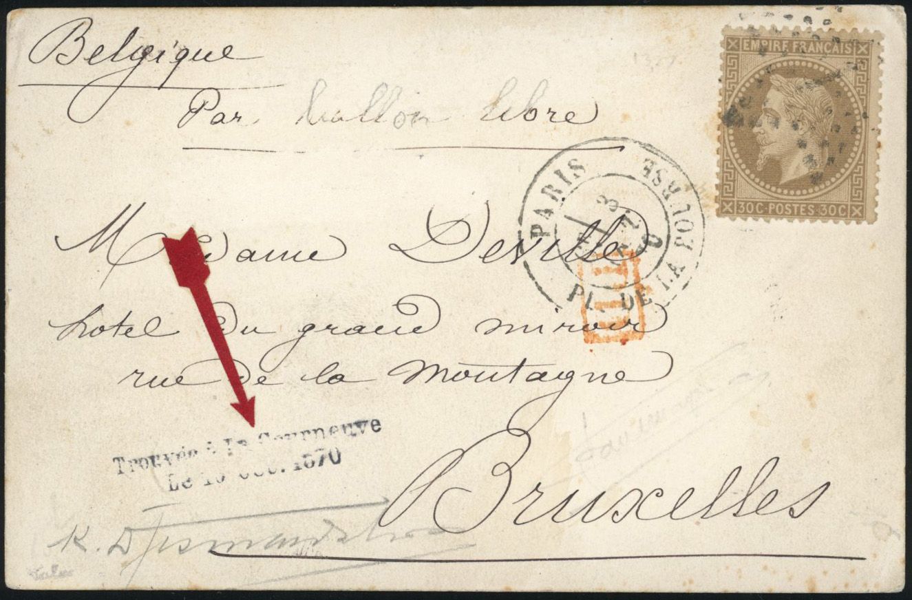 Yvert et Tellier Ballons Montés 1870 N°30 Individuel Oblitéré
