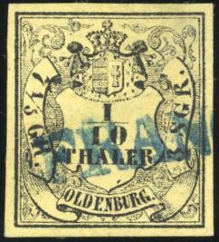 Yvert et Tellier ALLEMAGNE OLDENBOURG N°1/4 + 6/7 Individuel Oblitéré