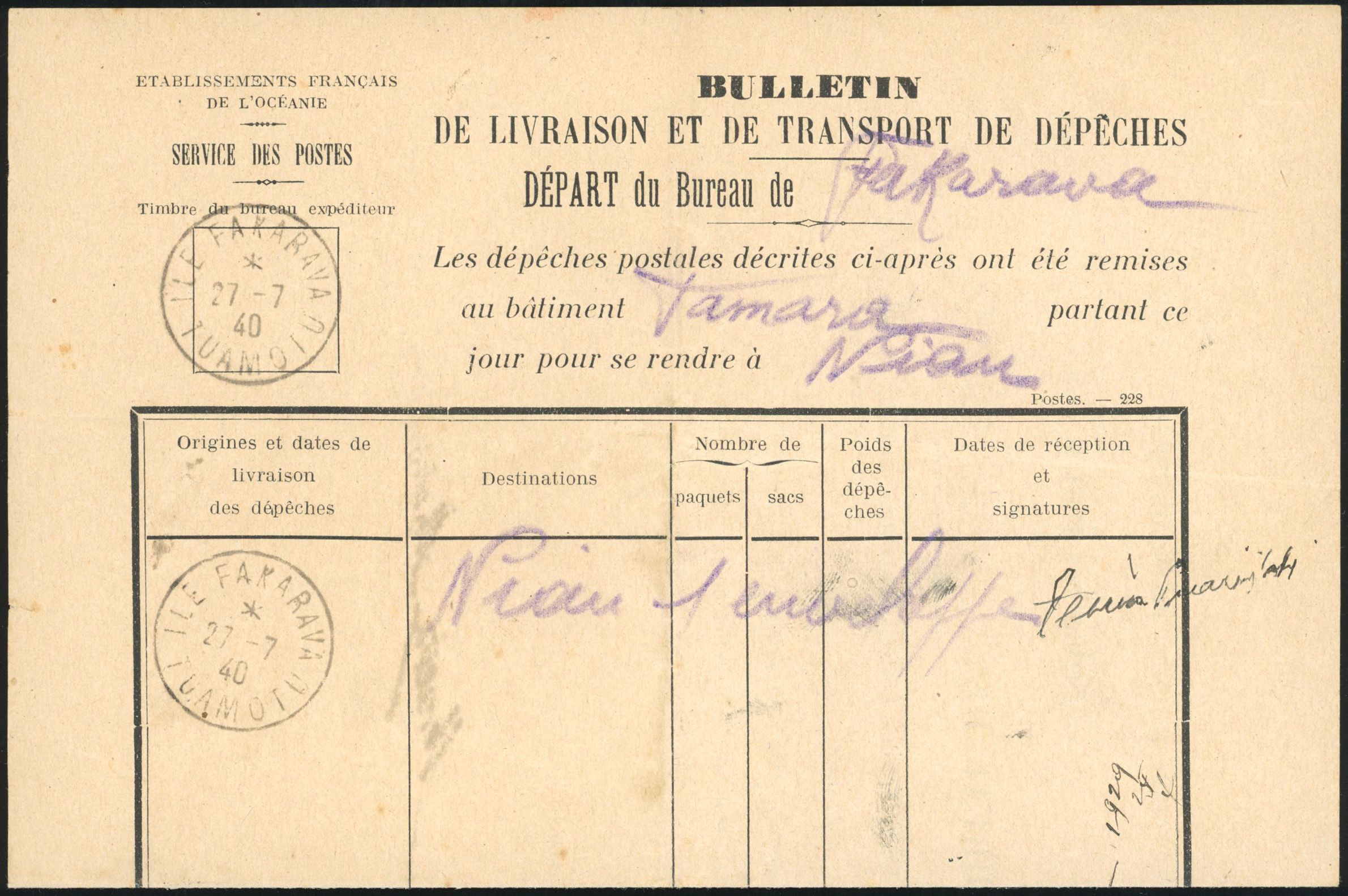 Yvert et Tellier OCEANIE N°0 Individuel Oblitéré