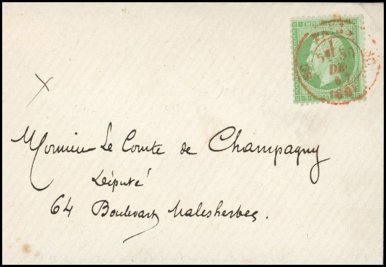 Yvert et Tellier Empire dentelé 1862 N°20 Individuel Oblitéré
