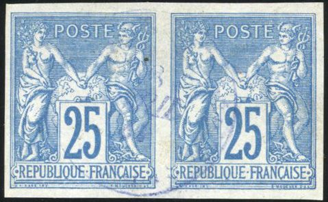 Yvert et Tellier COLONIES GENERALES N°35 Paire Oblitéré