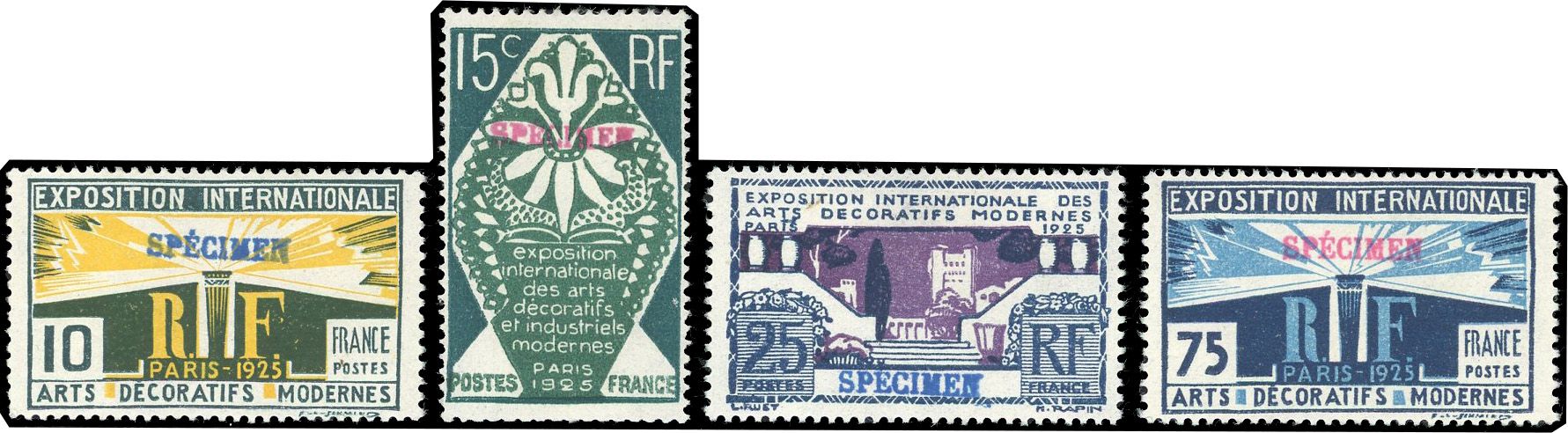 Yvert et Tellier Timbres-Spécimen N°110 / 113 Individuel Neuf avec gomme