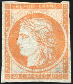Yvert et Tellier Cérès 1849 1850 N°5 Individuel Neuf sans gomme