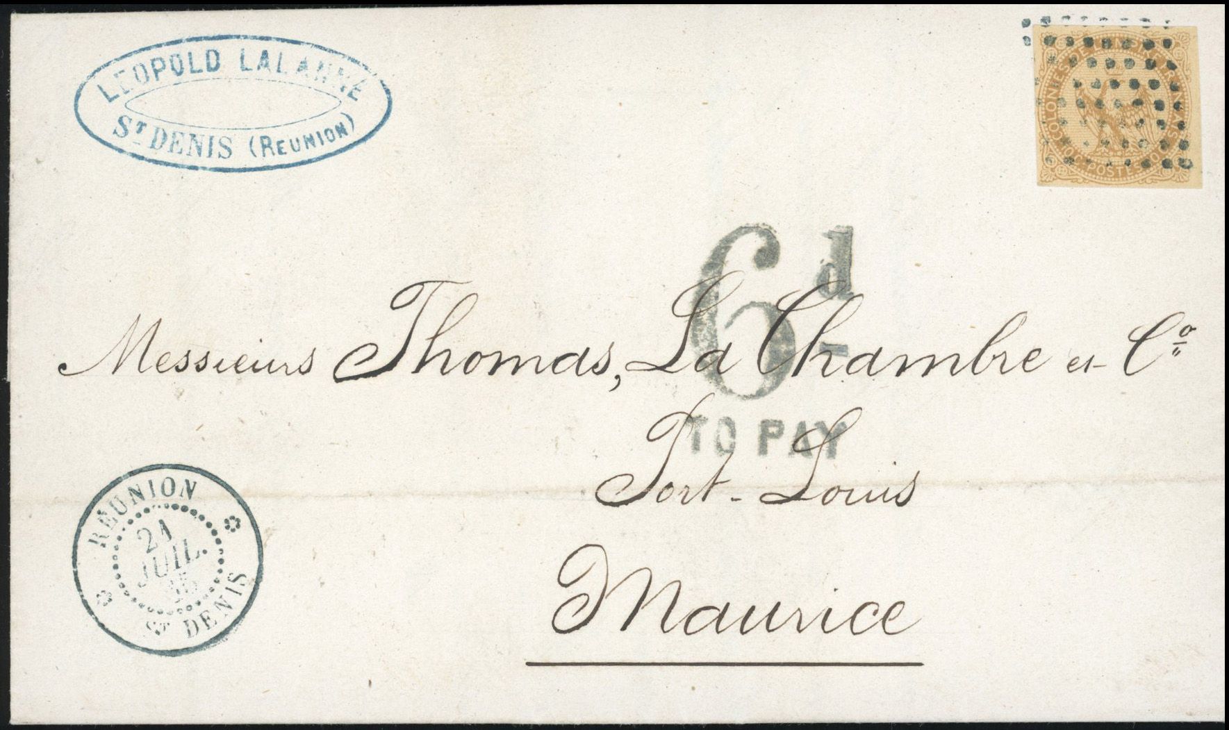 Yvert et Tellier COLONIES GENERALES N°3 Individuel Oblitéré