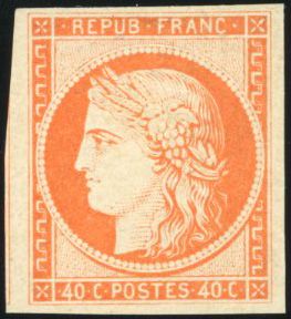 Yvert et Tellier Cérès 1849 1850 N°5a Individuel Neuf avec gomme