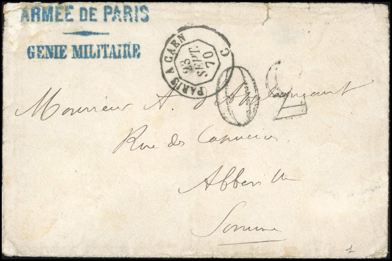 Yvert et Tellier Ballons Montés 1870 N°0 Individuel Oblitéré