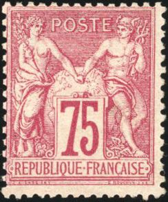 Yvert et Tellier Groupe allégorique 1876 1900 N°71 Individuel Neuf avec gomme