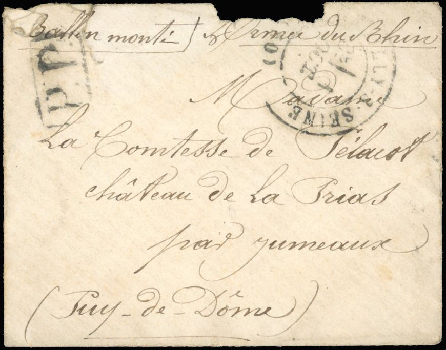 Yvert et Tellier Ballons Montés 1870 N°0 Individuel Oblitéré