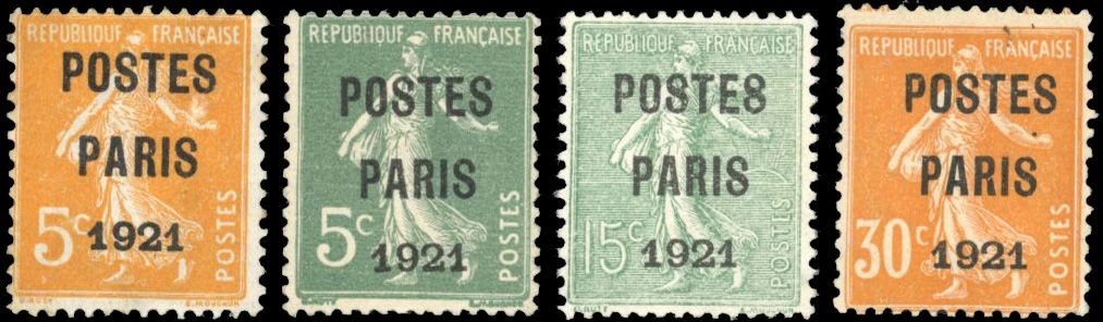 Yvert et Tellier Préoblitérés N°26/29 Individuel Neuf sans gomme