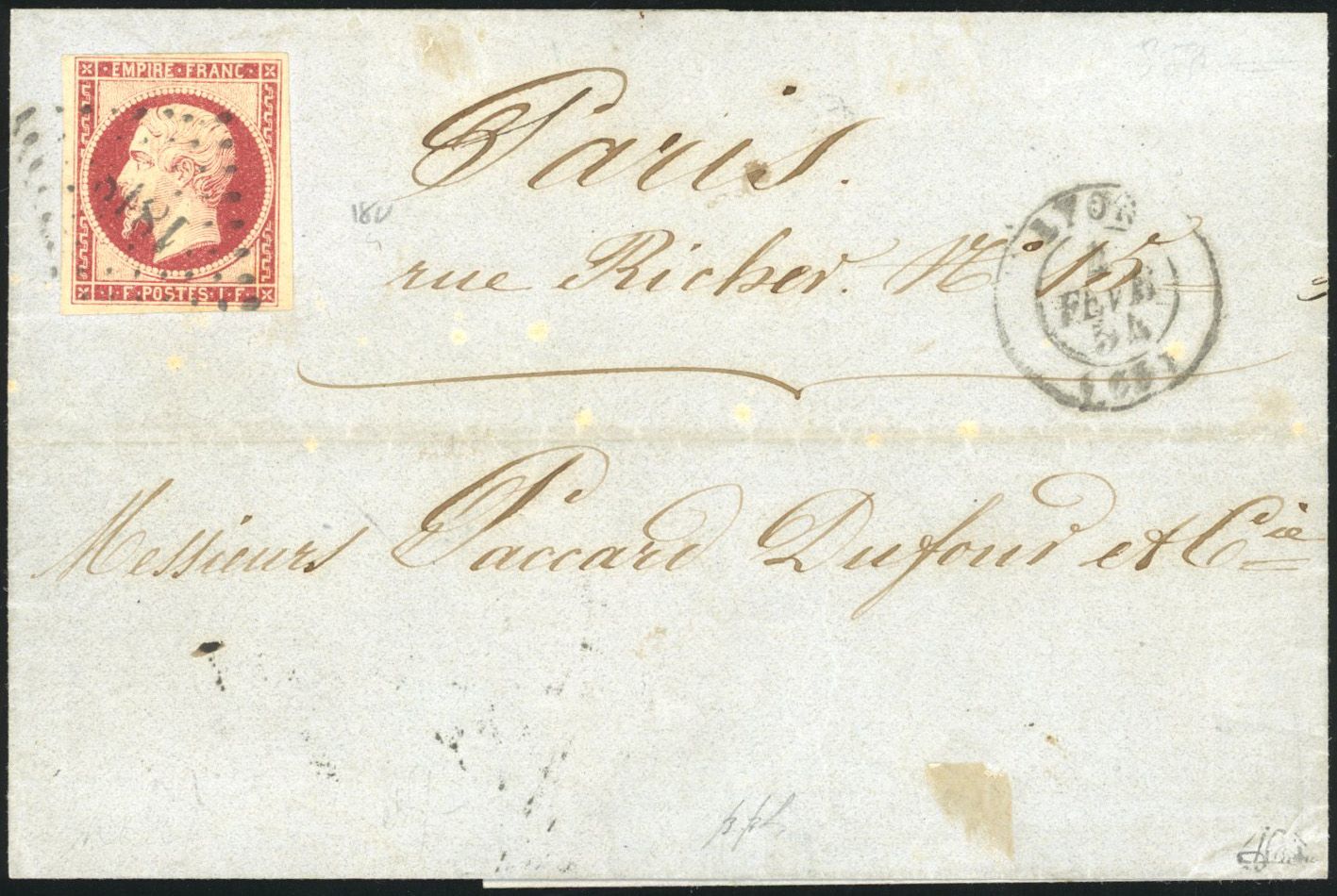 Yvert et Tellier Empire non dentelé 1853 1860 N°18 Individuel Oblitéré