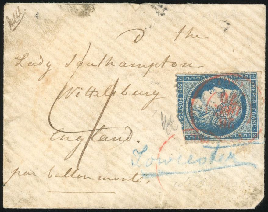 Yvert et Tellier Ballons Montés 1870 N°37 Individuel Oblitéré