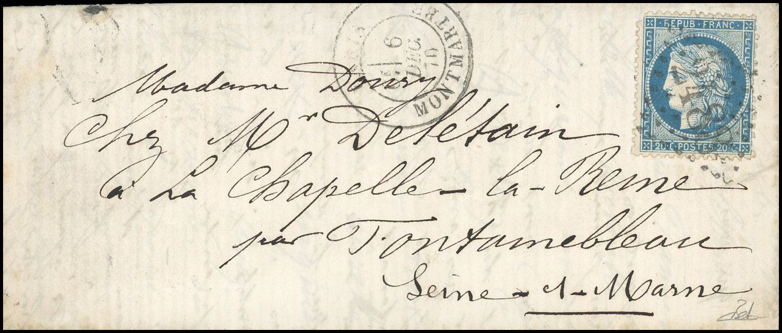 Yvert et Tellier Ballons Montés 1870 N°37 Individuel Oblitéré