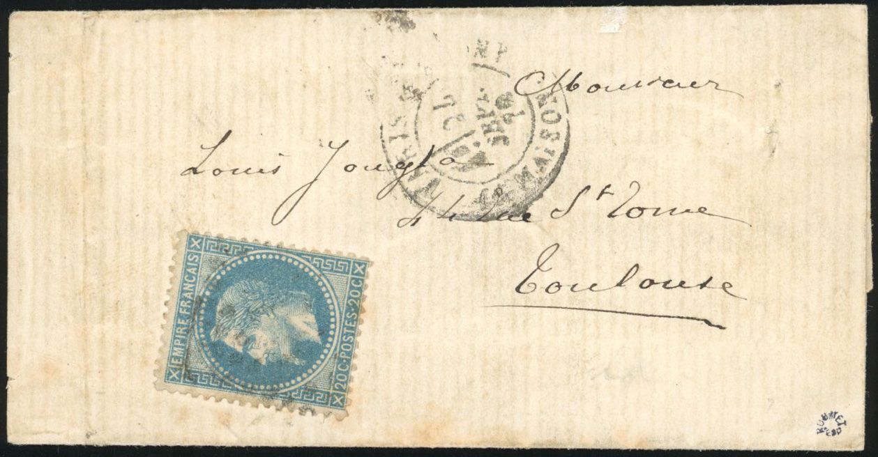 Yvert et Tellier Ballons Montés 1870 N°29 Individuel Oblitéré