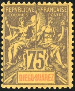Yvert et Tellier DIEGO SUAREZ N°10x2 + 15 + 27 Individuel Oblitéré