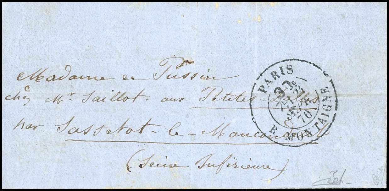 Yvert et Tellier Ballons Montés 1870 N°0 Individuel Oblitéré