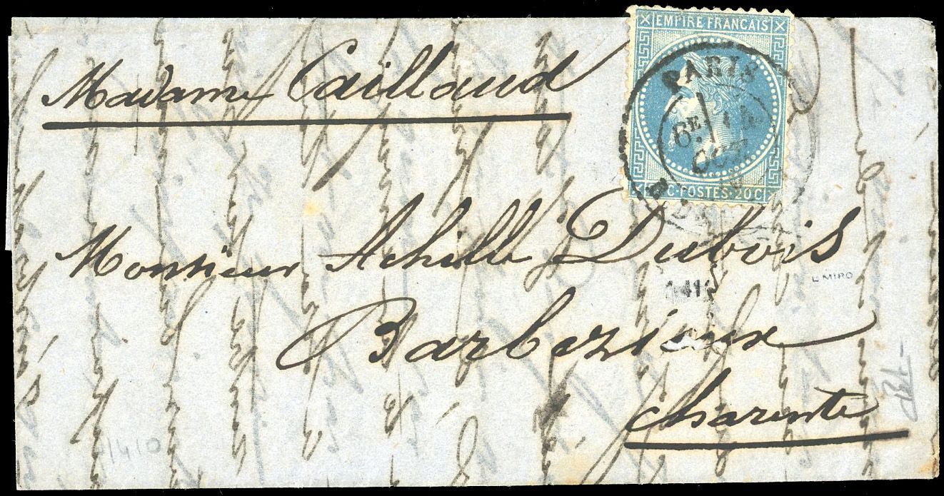 Yvert et Tellier Ballons Montés 1870 N°29 Individuel Oblitéré