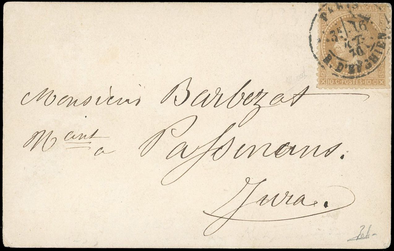 Yvert et Tellier Ballons Montés 1870 N°28 Individuel Oblitéré