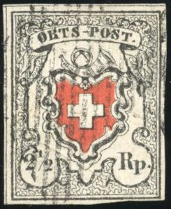 Zumstein SUISSE N°13I Individuel Oblitéré